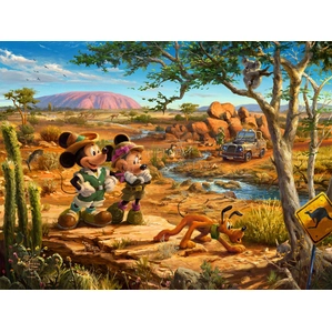 Thomas Kinkade Disney-Mickey & Minnie In The Outback