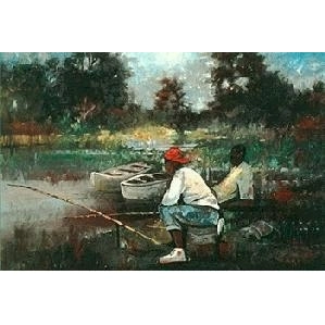 William Tolliver-Waiting For The Big One Estate Certified Lithograph Artist Proof