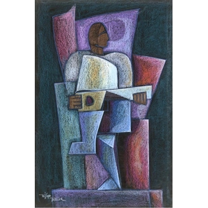 William Tolliver-Banjo Player Artist Proof Giclee Estate Signed