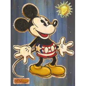 Trevor Carlton-Bright Idea  Lot 2 Giclée On Hand Painted Mixed Media Canvas