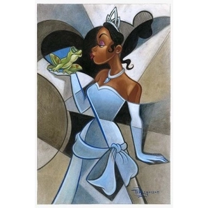 Tim Rogerson-The Kiss Hand Embellished Giclée On Canvas