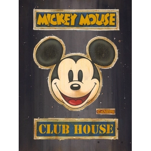 Trevor Carlton-Mickey Mouse  Lot 3 Giclee On Handpainted Mixed Media Canvas