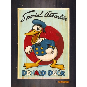 Trevor Carlton-Special Attraction  Lot 3 Giclee On Hand Painted Mixed Media Canvas