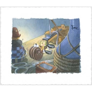 Toby Bluth-Sweet Dreams Jiminy Hand Deckled Giclée On Paper
