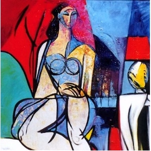 William Tolliver-Nude In Chair Artist Proof Estate Certified Lithograph Artist Proof