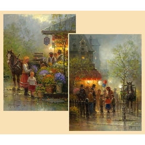 G Harvey-Lil Sis & The Birthday Party By G. Harvey Giclee On Canvas  Signed & Numbered