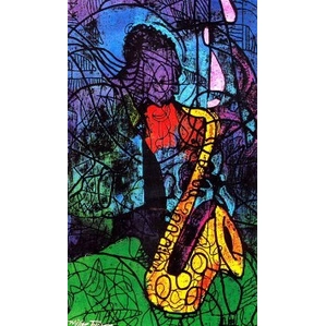William Tolliver-Sax Artist Proof Estate Certified Lithograph Artist Proof