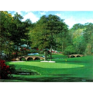 Larry Dyke-The 11th At Augusta By Larry Dyke Serigraph  Signed & Numbered