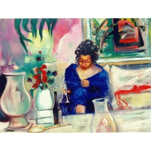 William Tolliver-Woman With Wine Glass Artist Proof Estate Certified Giclee