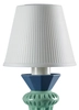 Lladro Lighting - Belle de Nuit Lithophane Lamps with Tears Green