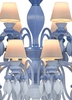 Lladro Lighting - Belle de Nuit 24 Lights Chandelier Blue