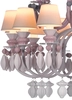 Lladro Lighting - Belle de Nuit 24 Lights Chandelier Pink