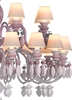 Lladro Lighting - Belle de Nuit 24 Lights Chandelier Pink