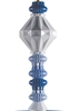Lladro Lighting - Belle de Nuit Ceiling Lamp I Blue