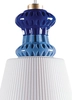 Lladro Lighting - Belle de Nuit Ceiling Lamp with Lithophane Blue