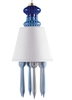 Lladro Lighting - Belle de Nuit Ceiling Lamp with Lithophane Blue