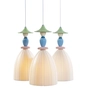 Lladro Lighting - Mademoiselle Round Canopy 3 Lights Sharing Secrets Ceiling Lamp