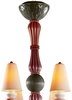 Lladro Lighting - Ivy and Seed 8 Lights Chandelier Red Coral