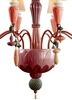 Lladro Lighting - Ivy and Seed 8 Lights Chandelier Red Coral
