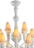 Lladro Lighting - Ivy and Seed 20 Lights Chandelier Medium Model White