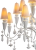 Lladro Lighting - Ivy and Seed 20 Lights Chandelier Medium Model White