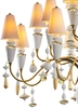 Lladro Lighting - Ivy and Seed 20 Lights Chandelier Medium Model Golden Luster