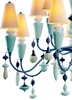 Lladro Lighting - Ivy and Seed  20 Lights Chandelier Medium Model Ocean 