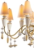 Lladro Lighting - Ivy and Seed 16 Lights Chandelier Medium Flat Model Golden Luster