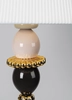 Lladro Lighting - Firefly Floor Lamp Pink and Golden Luster