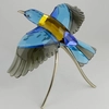 Swarovski Crystal - Blue Roller, Paradise Bird, Turquoise