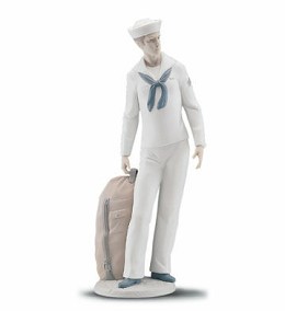On Shore Leave 2000-03 by Lladro Image is watermarked for copyright protection and is not present on the actual art work.