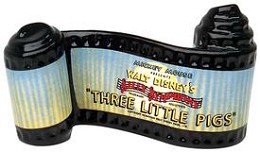 Opening Title Three Little Pigs by WDCC Disney Classics Image is watermarked for copyright protection and is not present on the actual art work.
