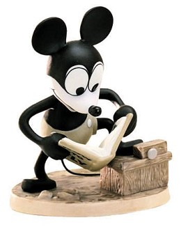 Plane Crazy Mickey Mouse How To Fly by WDCC Disney Classics Image is watermarked for copyright protection and is not present on the actual art work.