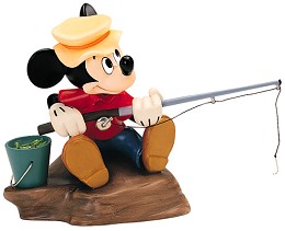 The Simple Things Mickey Mouse Somethin Fishy by WDCC Disney Classics Image is watermarked for copyright protection and is not present on the actual art work.