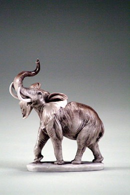 Elephant by Giuseppe Armani Image is watermarked for copyright protection and is not present on the actual art work.