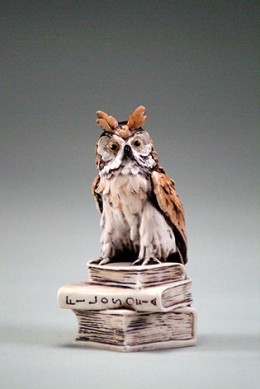 BOOK OWL by Giuseppe Armani Image is watermarked for copyright protection and is not present on the actual art work.