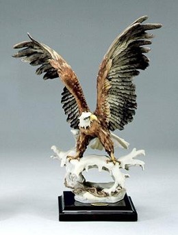 Landed Eagle by Giuseppe Armani Image is watermarked for copyright protection and is not present on the actual art work.