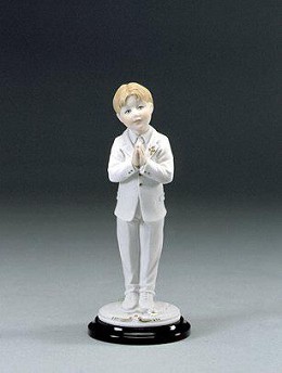 First Communion Boy by Giuseppe Armani Image is watermarked for copyright protection and is not present on the actual art work.