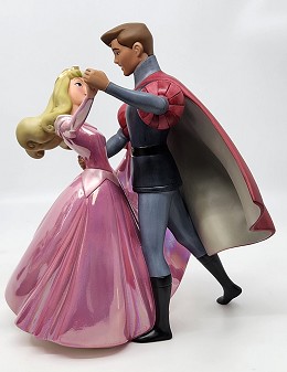 Sleeping Beauty Princess Aurora And Prince Phillip A Dance In The Clouds (pink) by WDCC Disney Classics Image is watermarked for copyright protection and is not present on the actual art work.
