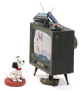 One Hundred and One Dalmatians Lucky And Television by WDCC Disney Classics Image is watermarked for copyright protection and is not present on the actual art work.