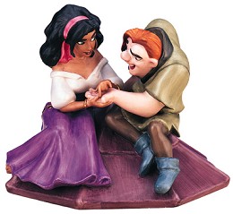 The Hunchback Of Notre Dame Esmerelda And Quasimodo Not A Single Monster Line by WDCC Disney Classics Image is watermarked for copyright protection and is not present on the actual art work.