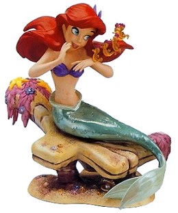 The Little Mermaid Ariel Seahorse Surprise by WDCC Disney Classics Image is watermarked for copyright protection and is not present on the actual art work.