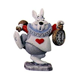 Alice In Wonderland White Rabbit Miniature by WDCC Disney Classics Image is watermarked for copyright protection and is not present on the actual art work.