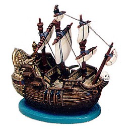Peter Pan Captain Hook Ship Ornament Jolly Roger Ornament by WDCC Disney Classics Image is watermarked for copyright protection and is not present on the actual art work.