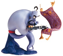 Aladdin Genie I'm Losing To A Rug by WDCC Disney Classics Image is watermarked for copyright protection and is not present on the actual art work.