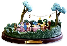 Alice In Wonderland Alice's Tea Party by WDCC Disney Classics Image is watermarked for copyright protection and is not present on the actual art work.