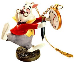 Alice In Wonderland White Rabbit No Time To Say Hello-Goodbye-Ornament by WDCC Disney Classics Image is watermarked for copyright protection and is not present on the actual art work.