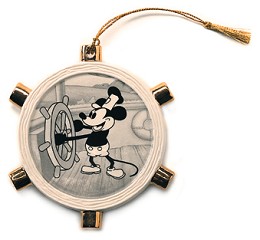 Steamboat Willie Mickey Mouse Ornament by WDCC Disney Classics Image is watermarked for copyright protection and is not present on the actual art work.