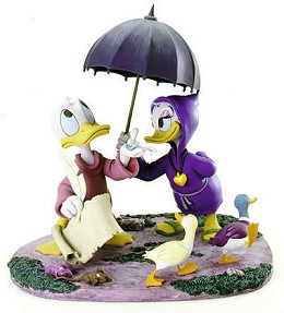 Fantasia 2000 Donald And Daisy Looks Like Rain by WDCC Disney Classics Image is watermarked for copyright protection and is not present on the actual art work.