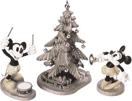 Mickey's Orphans Mickey, Minnie And Christmas Tree Hooray For The Holidays by WDCC Disney Classics Image is watermarked for copyright protection and is not present on the actual art work.